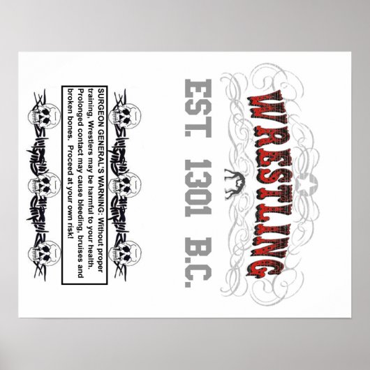 Poster d'avertissement de lutte (Devant)