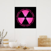 Poster d'avertissement de rayonnement rose (Cuisine)