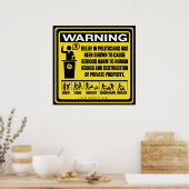 Poster d'avertissement des politiciens (Cuisine)