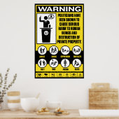 Poster d'avertissement des politiciens (Cuisine)