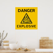 Poster d'avertissement explosif (Cuisine)