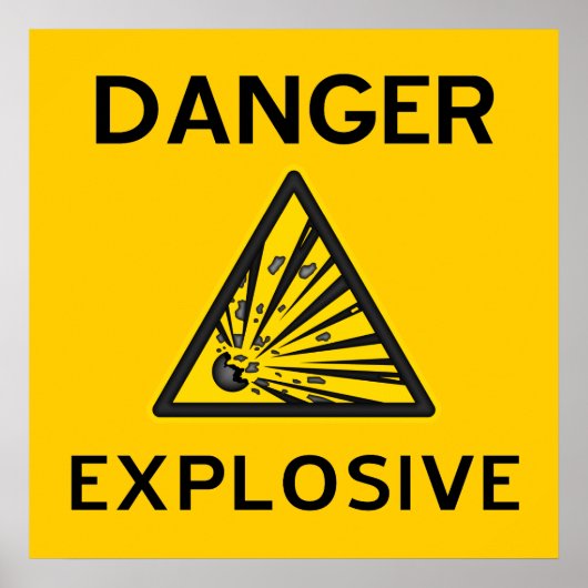 Poster d'avertissement explosif (Devant)