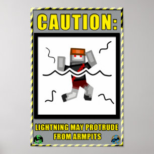 Poster d'avertissement pour la foudre de l'aissell