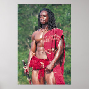 Poster, David Adomah als "De Afrikan" Poster