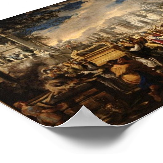 Poster David amena l'Arche à Jérusalem (Coin)