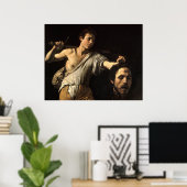 Poster David avec le chef de Goliath, Caravaggio (Bureau à domicile)