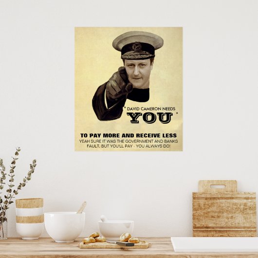 Poster David Cameron Print (Cuisine)