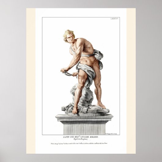 Poster David de Bernini dans une gravure de Nicolas Dorig (Devant)
