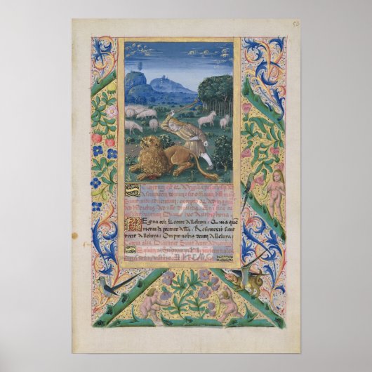 Poster David défend les brebis de son père contre un (Devant)