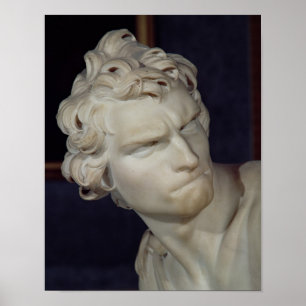 Poster David, détail de la tête, 1623-23