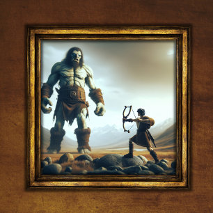 Poster David et Goliath Bible Story Christian Art