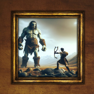 Poster David et Goliath Bible Story Christian Art