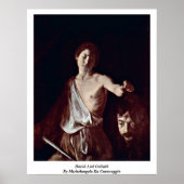 Poster David Et Goliath Par Michelangelo Da Caravaggio (Devant)