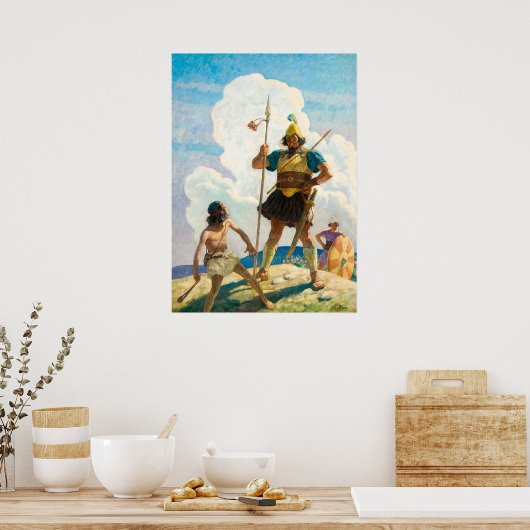 Poster David et Goliath par Newell Convers Wyeth (Cuisine)