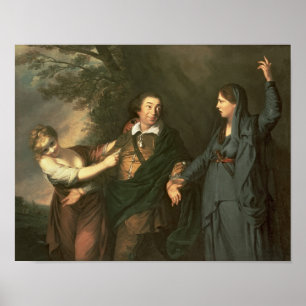 Poster David Garrick entre les muses de la tragédie