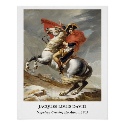 Poster David – Napoléon franchissant les Alpes (Devant)
