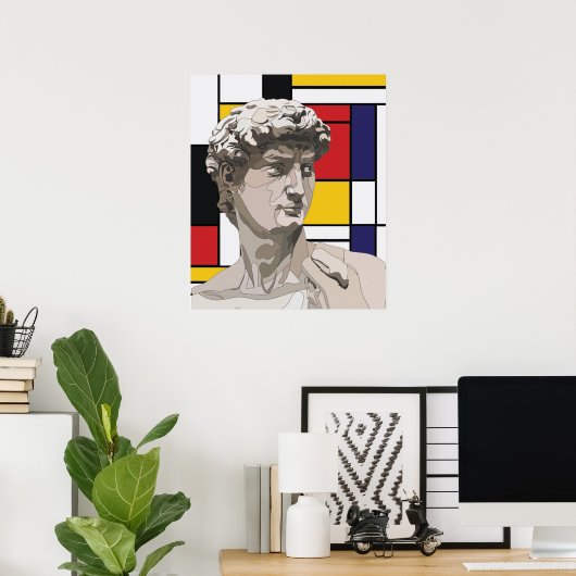 Poster David pop art (Bureau à domicile)