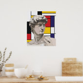 Poster David pop art (Cuisine)