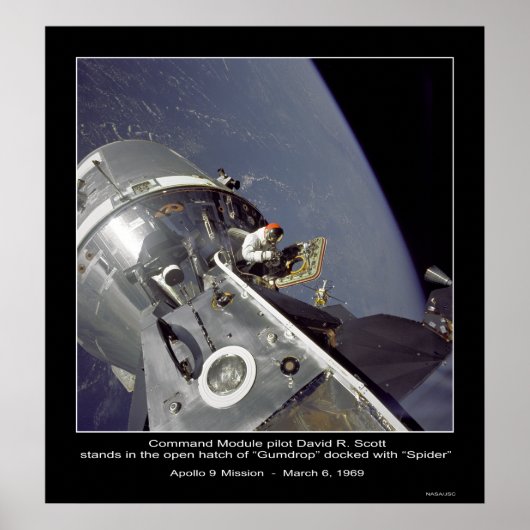 Poster David R. Scott "Spider" - Mission Apollo 9 (Devant)