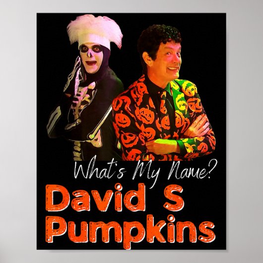 Poster David S Pumpkins Skeleton Funny Skit Men Clothing  (Devant)