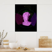 Poster David through Time and Space [~vaporwave aesthetic (Cuisine)