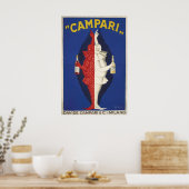 Poster Davide Campari Clowns Red and White Vintage (Cuisine)