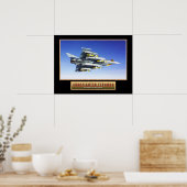 Poster d'avion militaire "Eurofighter Typhoon" 24x (Cuisine)