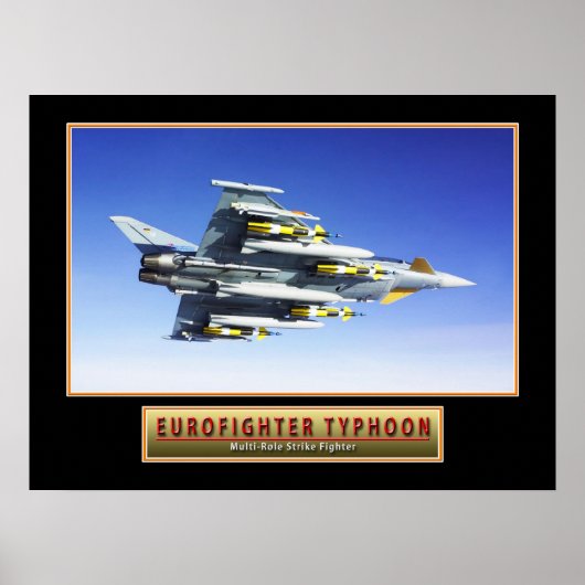Poster d'avion militaire "Eurofighter Typhoon" 24x (Devant)