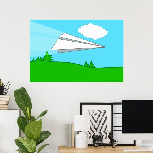 Poster d'avion papier (Bureau à domicile)