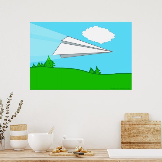 Poster d'avion papier (Cuisine)