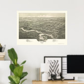 Poster Davis, WV Panoramic Map - 1898 (Bureau à domicile)