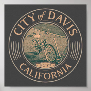POSTER DAVIS YOLO CALIFORNIA - VILLE DE DAVIS CA