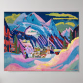 Poster Davos en hiver | Ernst Ludwig Kirchner (Devant)