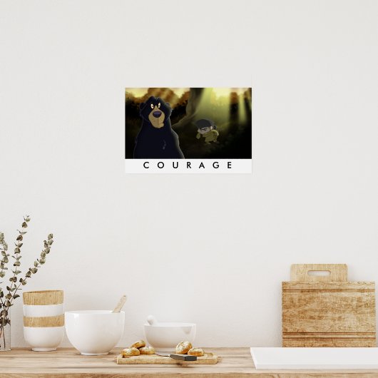 Poster Davy Crockett "Courage" Imprimer (Cuisine)