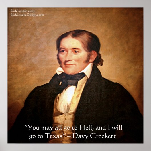 Poster Davy Crockett "Naar Texas" (Voorkant)
