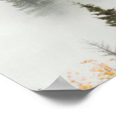 Poster Dawn Ground Fog Covers Mountain Forest (Coin)