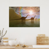 POSTER DAWN OF THE DINOSAURS PRINT (Cuisine)