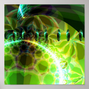 Poster Dawn of Time - Lime & Gold Emerge