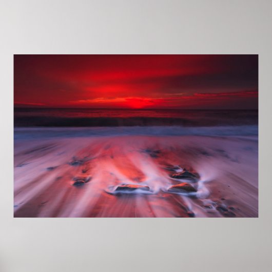 Poster Dawn Over The Stormy Sea (Devant)
