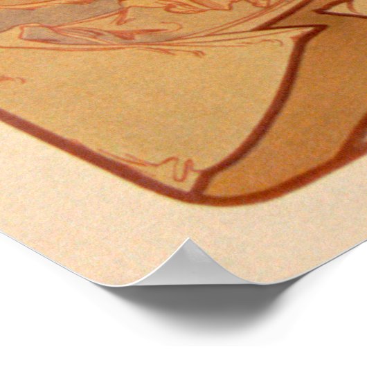 Poster DAWN par Alphonse Mucha - Aurore (Coin)