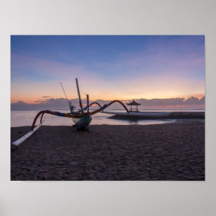 Poster Dawn, Sanur, Bali, Indonésie
