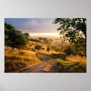 Poster Dawn Sunshine   Campagne anglaise