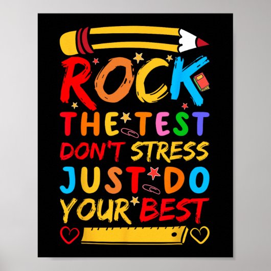 Poster Day Rock Le Test Funky Enseignant Test Ex (Devant)