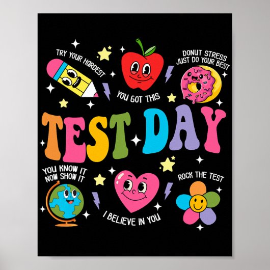 Poster Day Rock The Test Test Day Motivation Enseignant (Devant)