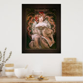 Poster Daydream c1896 par Alphonse Mucha (Cuisine)