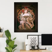 Poster Daydream c1896 par Alphonse Mucha (Bureau à domicile)