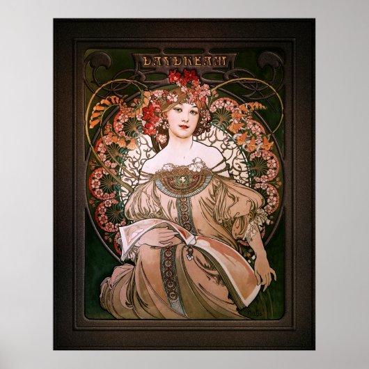 Poster Daydream c1896 par Alphonse Mucha (Devant)