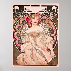 Poster Daydream par Alphonse Mucha