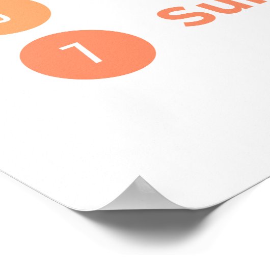 Poster Days of the Week (Simple) (Coin)