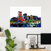 Poster Dayton, Ohio en graffiti (Bureau à domicile)